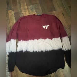 Virginia Tech Maroon and White ombré Spirit Jersey